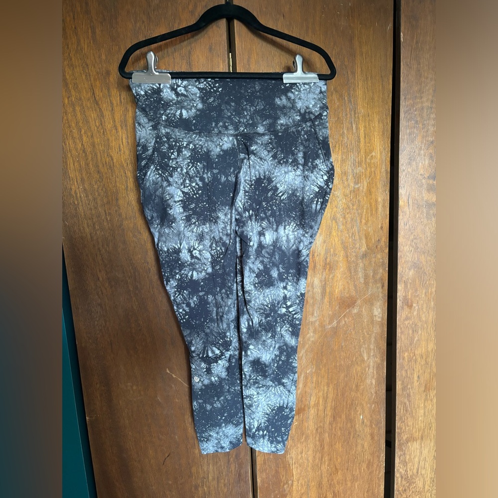 lululemon athletica Black and White Tie-Dye Leggings